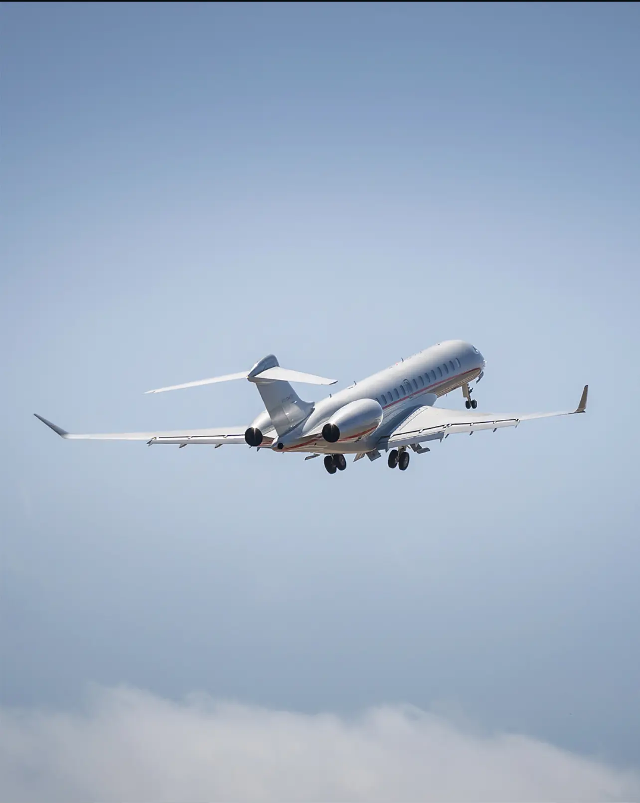 Private Jet in Flight